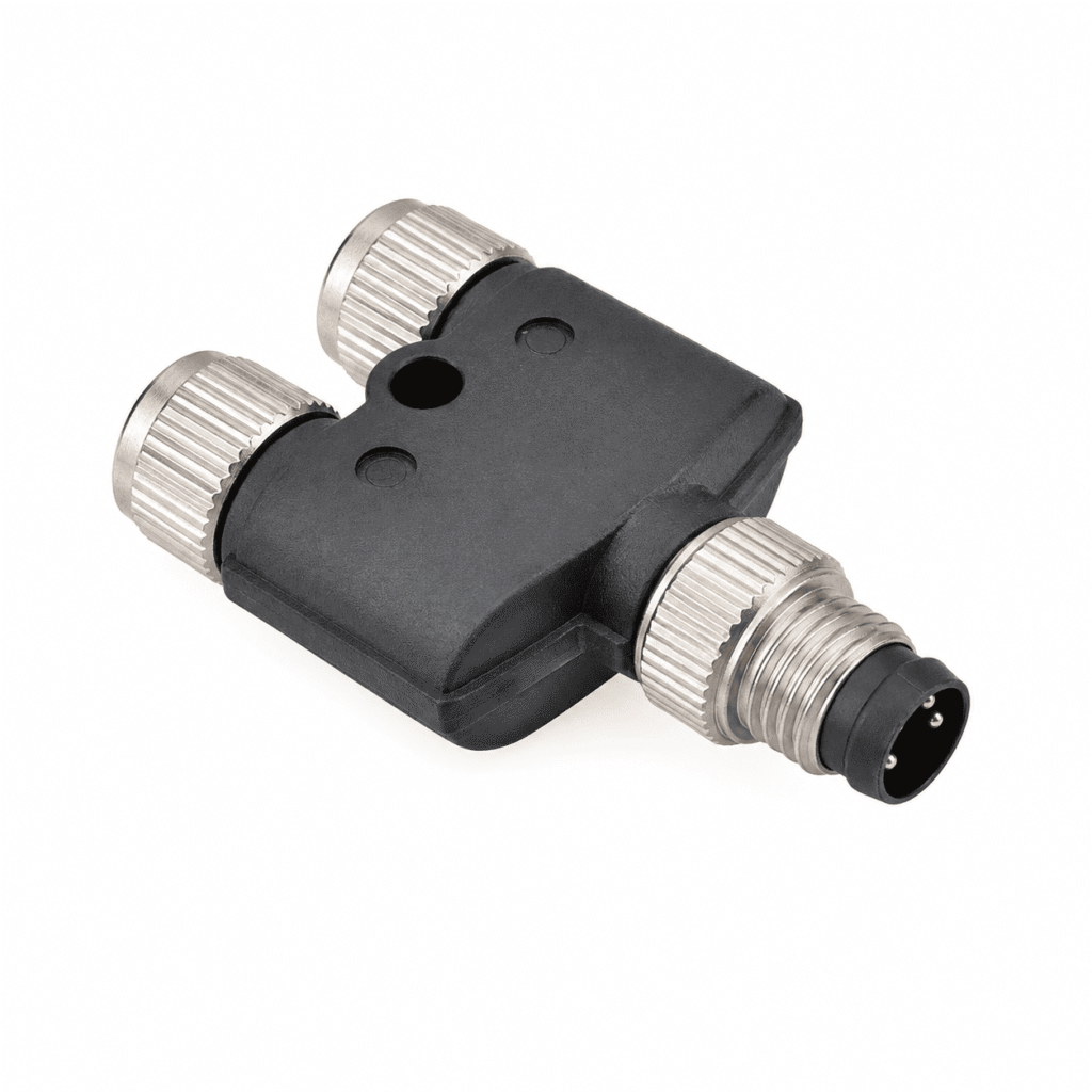 M8 Signal Type Y-Type 1 Male to 2 Female Plastic Adapter