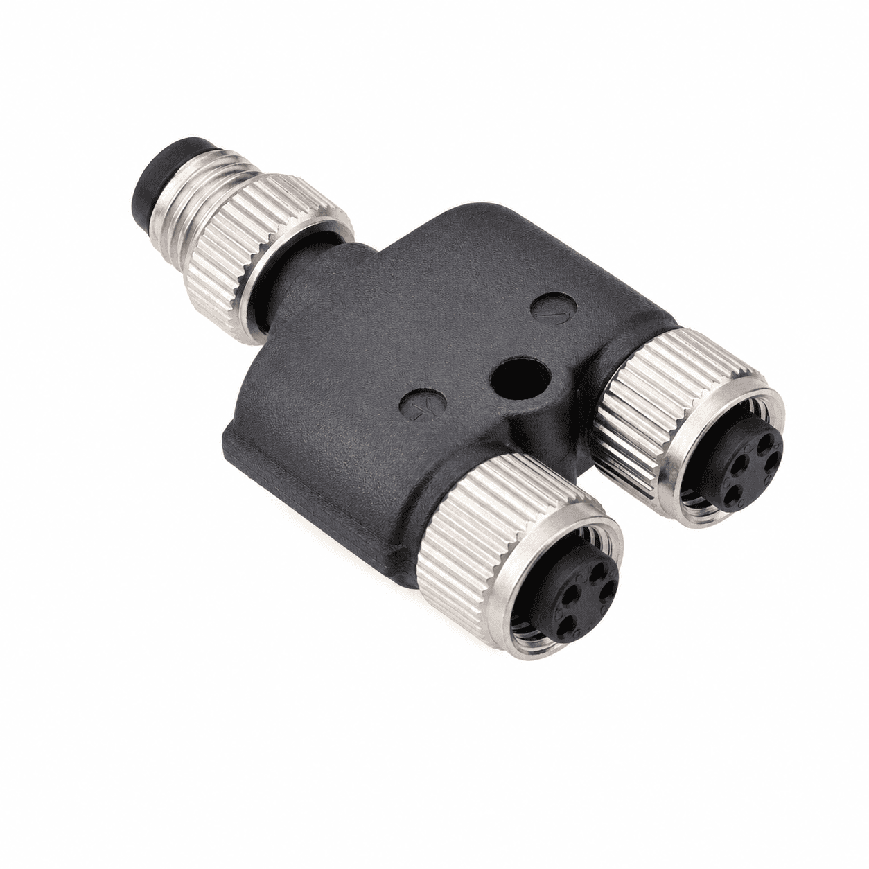 M8 Signal Type Y-Type 1 Male to 2 Female Plastic Adapter