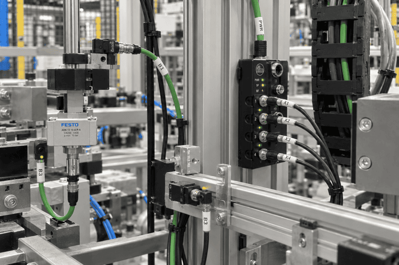 M8 connector signal power and data applications M8 connector carrying signal power and industrial data in automation equipment
