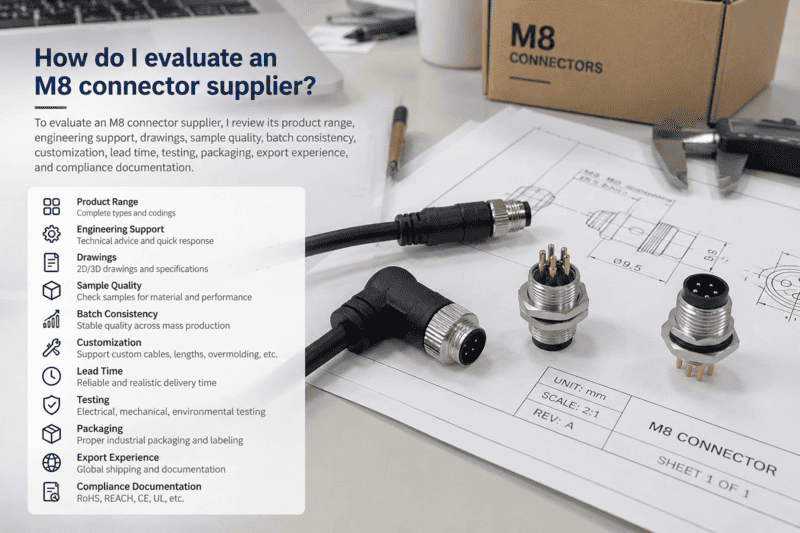 M8 connector supplier evaluation checklist M8 connector supplier evaluation for OEM and automation procurement