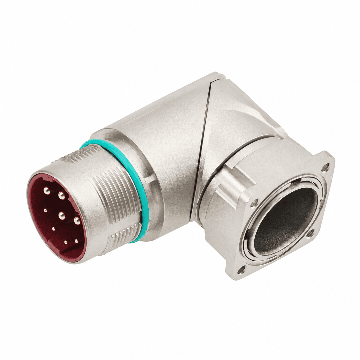 M23 Power Type Angled Male Square Assembled Socket – Crimp 19.8×19.8