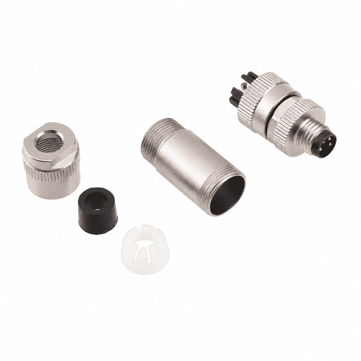 M8 Signal Type Straight Male Metal Assembled Plug – Screw Terminal