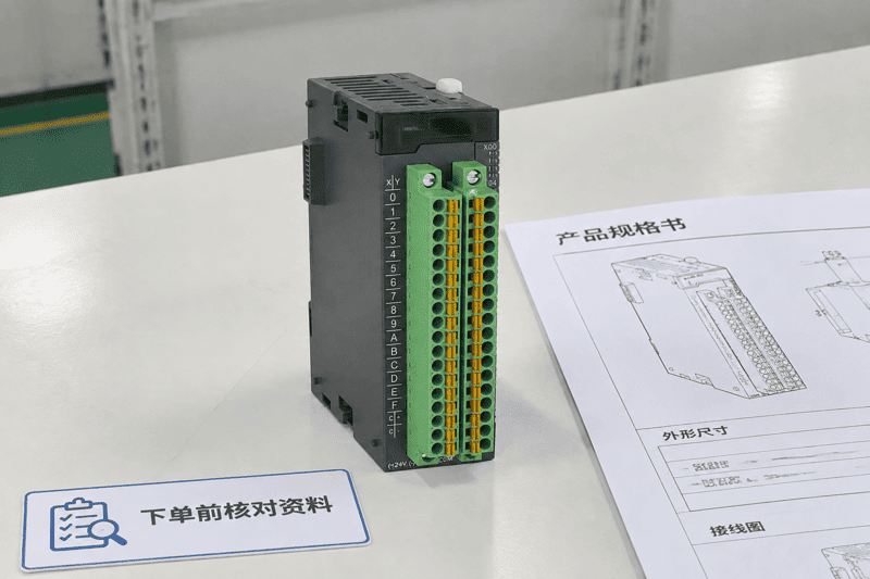 module in PLC datasheet drawing and wiring diagram verification