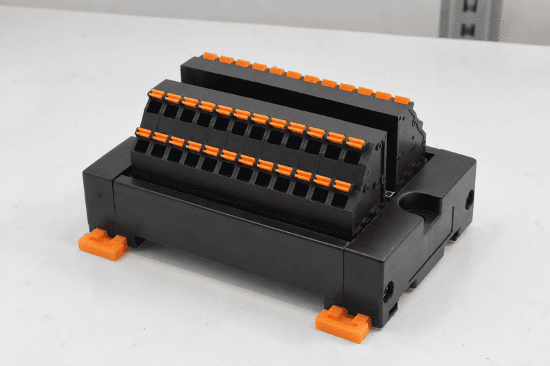 module in PLC distribution module splitter with custom input and output wiring