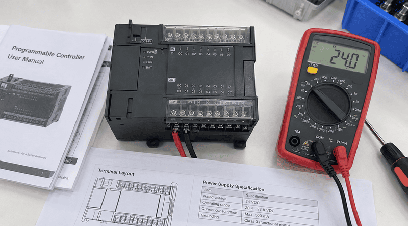 PLC voltage verification checklist before wiring