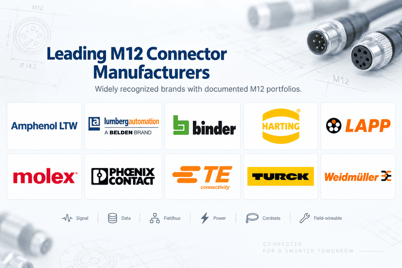 Top M12 Connector Manufacturers: 10 Global Brands Compared