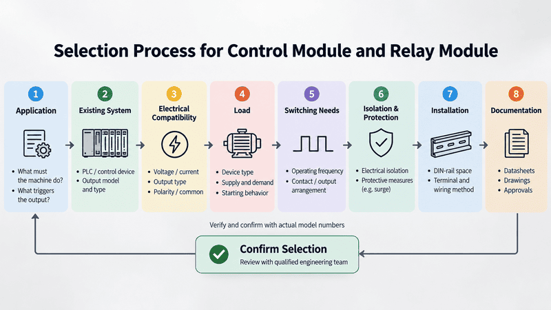 Module datasheet and supplier review Control module and relay module supplier selection checklist